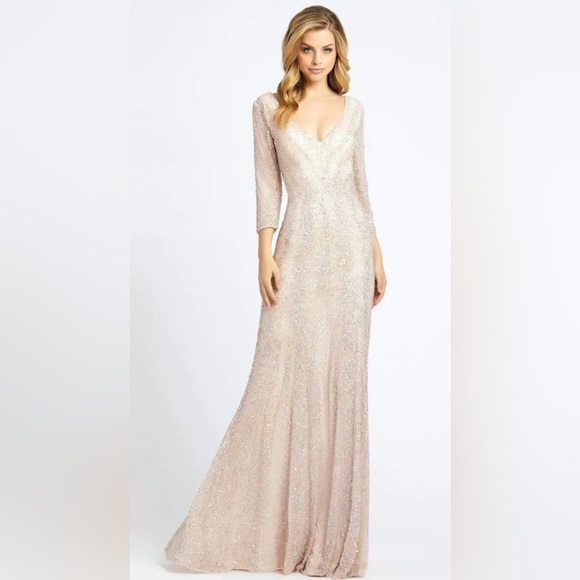 16 couture macduggal 4247d mermaid sequin gown / new - Picture 4 of 10